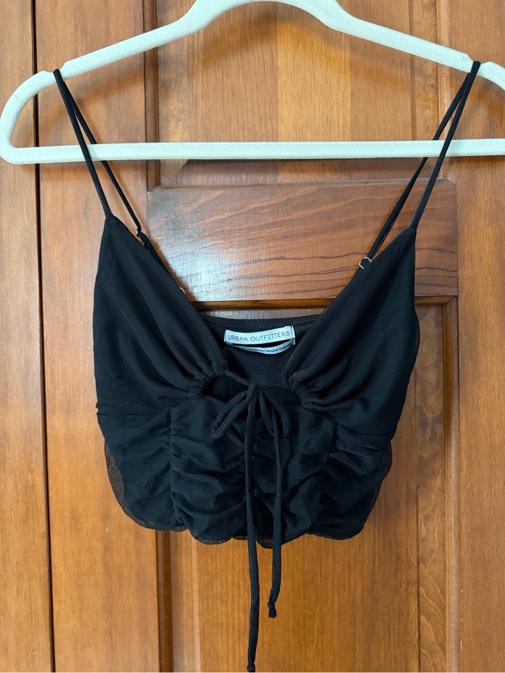 Urban Outfitters Black Ruched Drawstring Cami